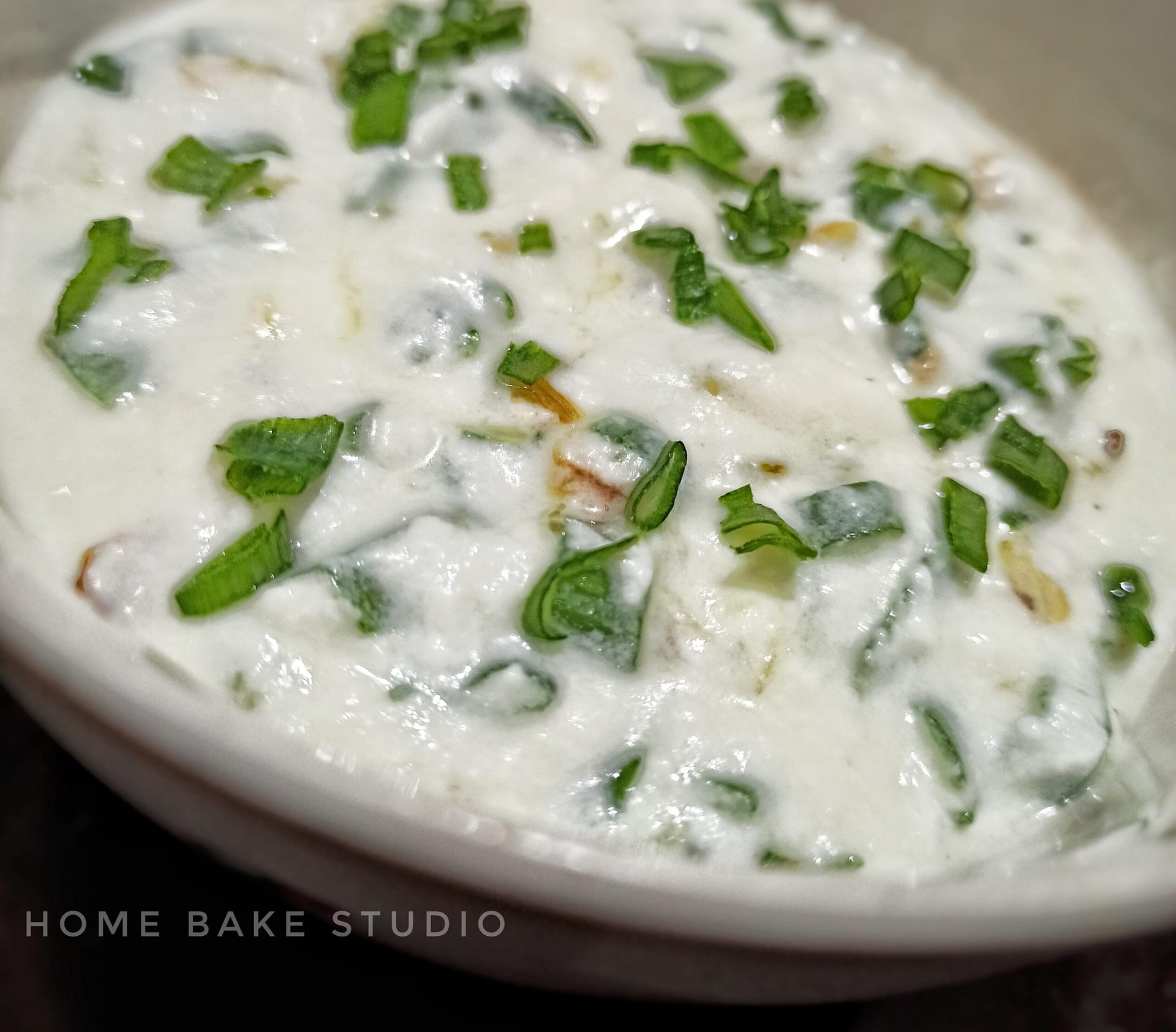 Easy Spring Onion and Garlic Yogurt Dip Home Bake Studio